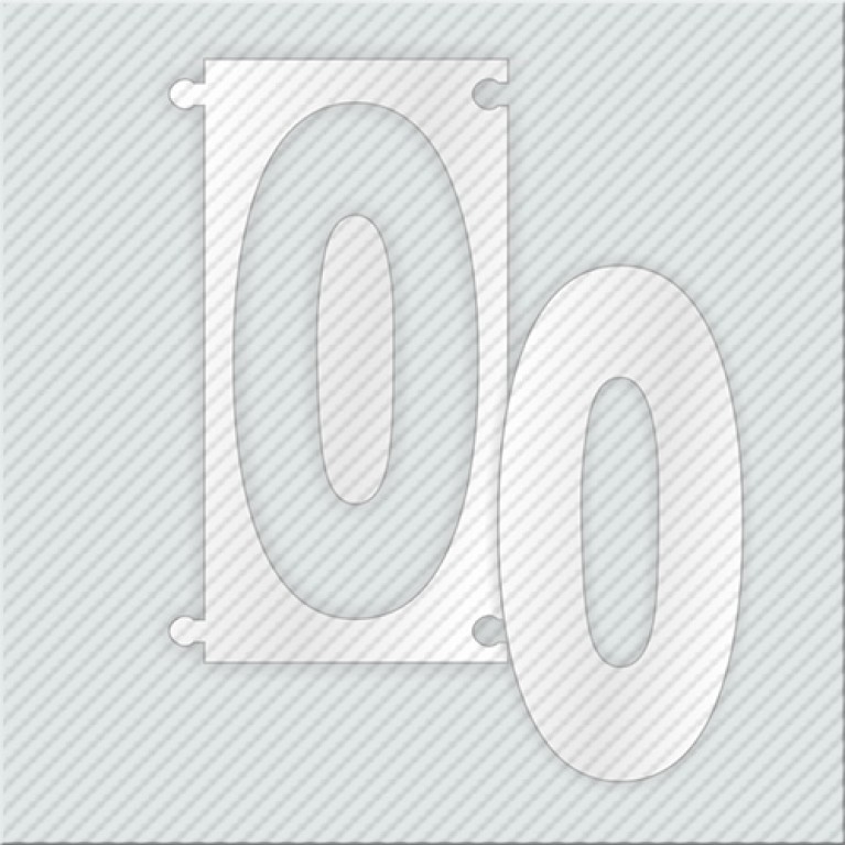 ΝΟΥΜΕΡΟ 0 ΑΠΟ PLEXIGLASS ΛΕΥΚΟ ΓΑΛΑΚΤΕΡΟ 7cm ΓΙΑ ΠΙΝΑΚΙΔΕΣ ΟΔΩΝ