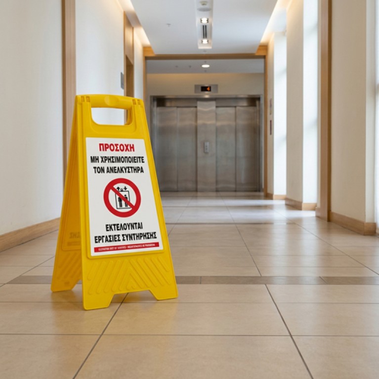 ΠΛΑΣΤΙΚΗ ΠΙΝΑΚΙΔΑ ΤΥΠΟΥ Λ  - ΠΡΟΣΟΧΗ ΜΗΝ ΧΡΗΣΙΜΟΠΟΙΕΙΤΑΙ ΤΟΝ ΑΝΕΚΛΥΣΤΗΡΑ