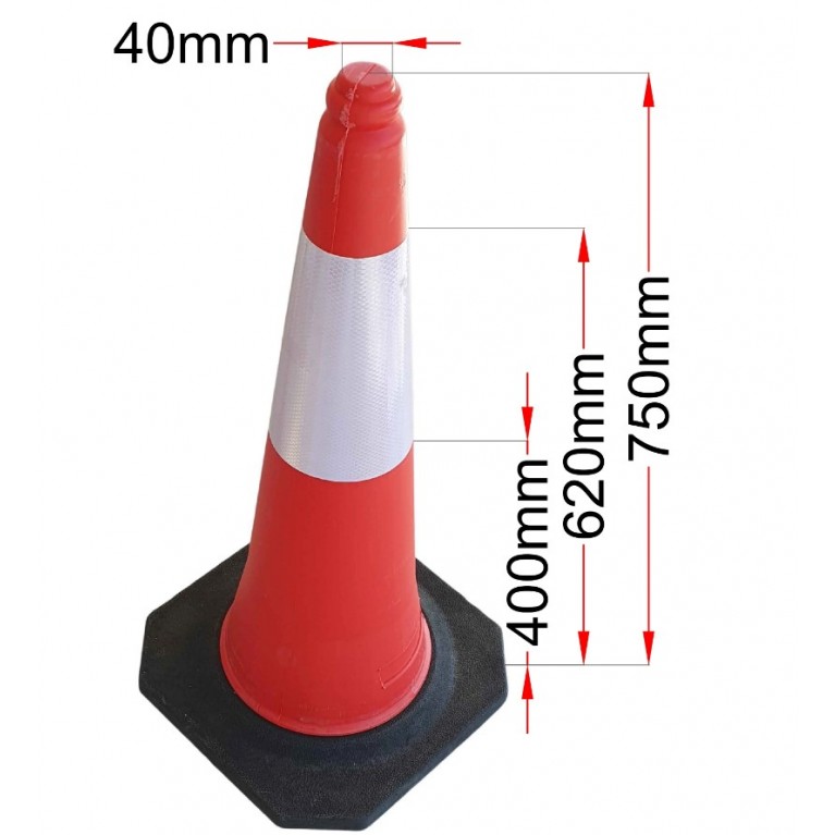 ΠΛΑΣΤΙΚΟΣ ΚΩΝΟΣ 50cm  ΜΕ ΒΑΡΙΑ ΛΑΣΤΙΧΕΝΙΑ ΒΑΣΗ