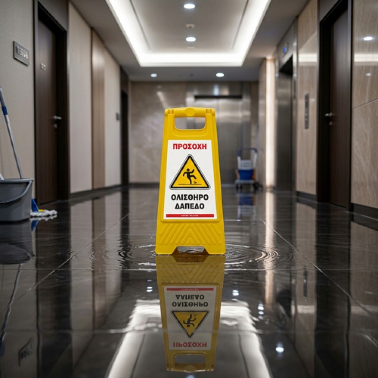 ΠΛΑΣΤΙΚΗ ΠΙΝΑΚΙΔΑ ΤΥΠΟΥ Λ - WET FLOOR