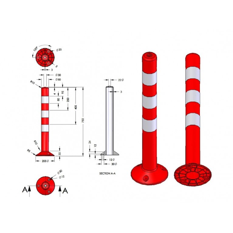 ΠΛΑΣΤΙΚΟ ΚΟΛΩΝΑΚΙ ΑΠΛΟ 75CM