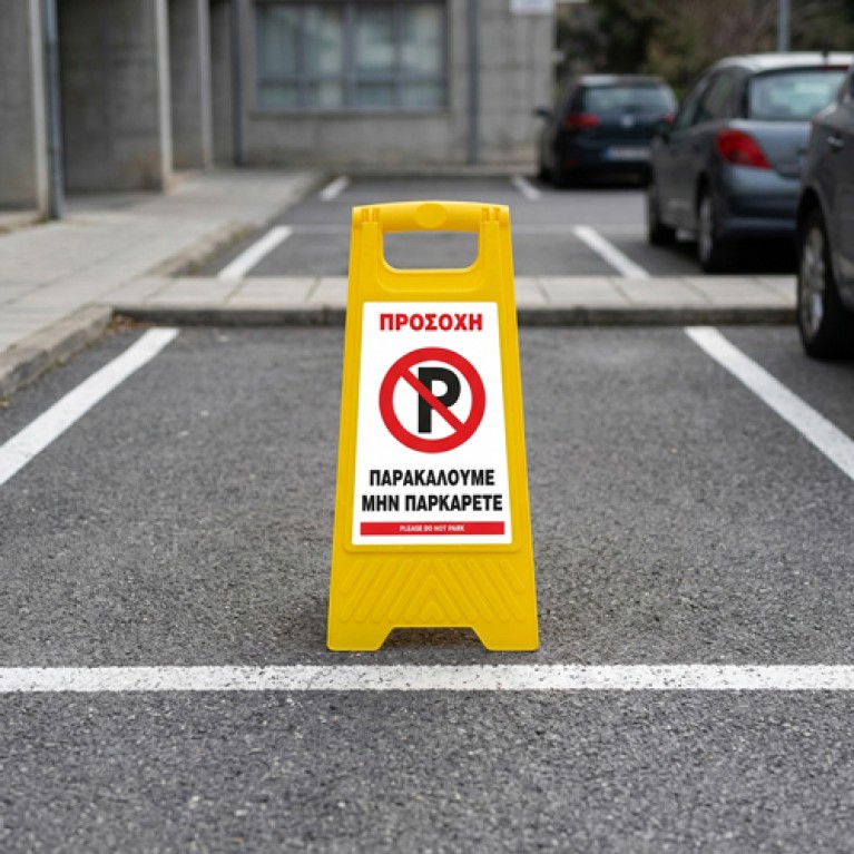 ΠΛΑΣΤΙΚΗ ΠΙΝΑΚΙΔΑ ΤΥΠΟΥ Λ  ΝΟ PARKING