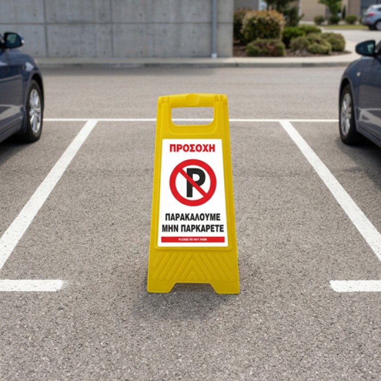 ΠΛΑΣΤΙΚΗ ΠΙΝΑΚΙΔΑ ΤΥΠΟΥ Λ  ΝΟ PARKING