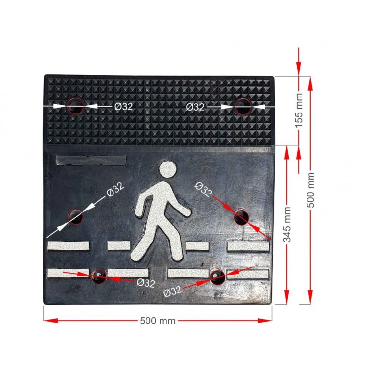 ΕΛΑΣΤΙΚΗ ΡΑΜΠΑ ΠΕΖΟΔΡΟΜΙΟΥ ΜΕΣΑΙΟ ΚΟΜΜΑΤΙ  7 cm 