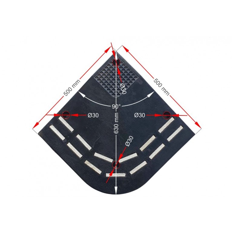 ΕΛΑΣΤΙΚΗ ΡΑΜΠΑ ΠΕΖΟΔΡΟΜΙΟΥ ΑΚΡΙΑΝΟ  ΚΟΜΜΑΤΙ  7 cm 