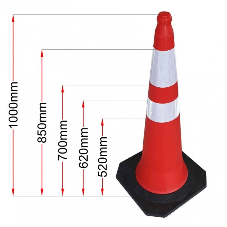 ΠΛΑΣΤΙΚΟΣ ΚΩΝΟΣ 50cm  ΜΕ ΒΑΡΙΑ ΛΑΣΤΙΧΕΝΙΑ ΒΑΣΗ
