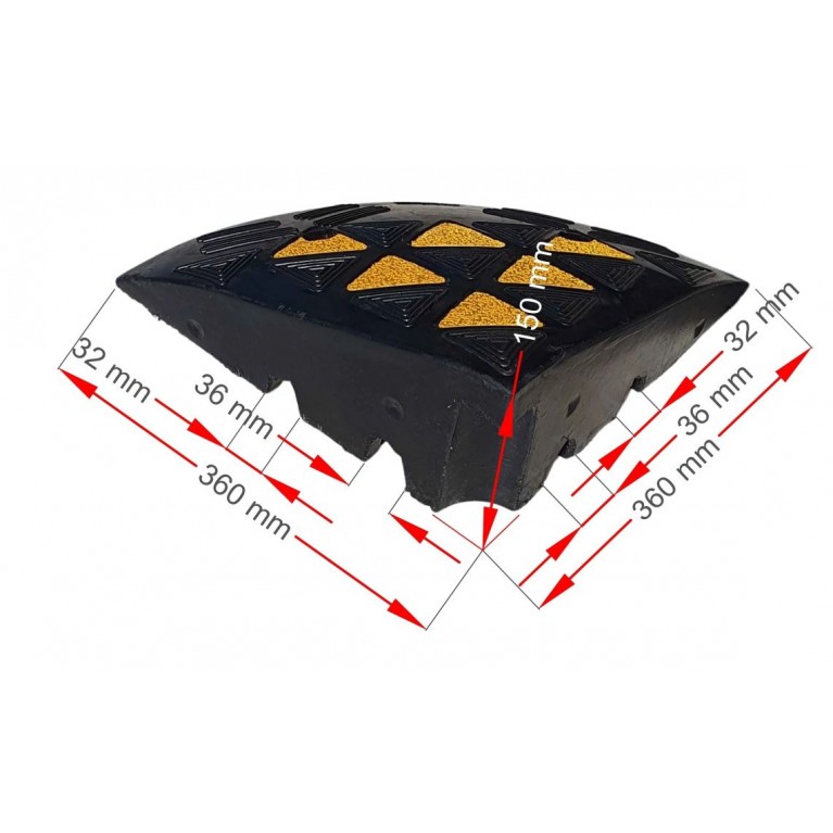 ΡΑΜΠΑ ΠΕΖΟΔΡΟΜΙΟΥ ΕΛΑΣΤΙΚΗ ΧΡΩΜΑΤΙΣΤΗ ΑΚΡΙΑΝΟ ΤΜΗΜΑ 15 cm