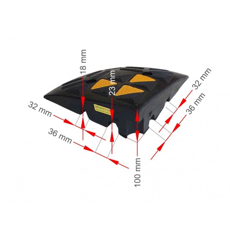 ΡΑΜΠΑ ΠΕΖΟΔΡΟΜΙΟΥ ΕΛΑΣΤΙΚΗ ΧΡΩΜΑΤΙΣΤΗ ΑΚΡΙΑΝΟ ΤΜΗΜΑ 15 cm