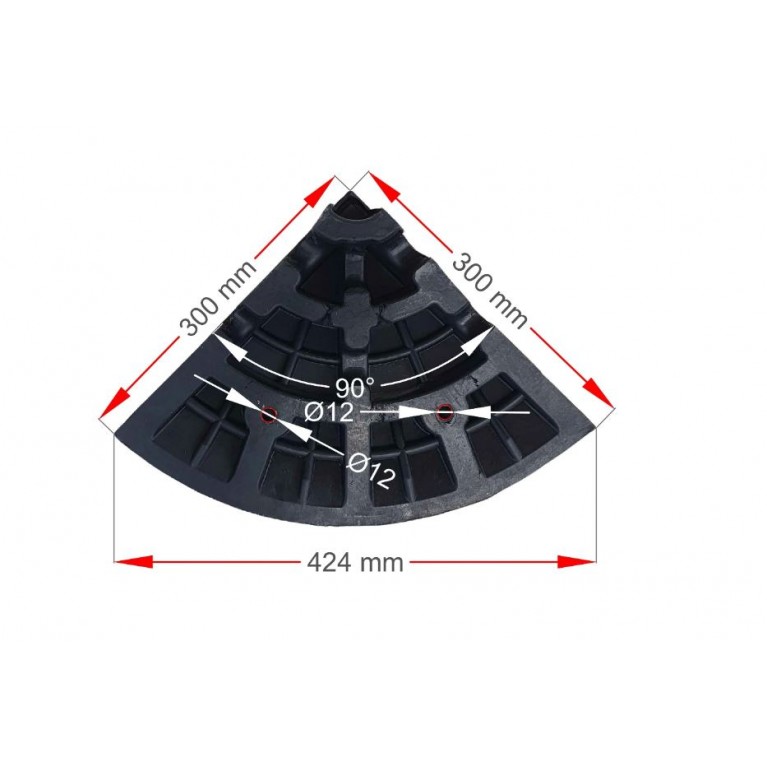 ΡΑΜΠΑ ΠΕΖΟΔΡΟΜΙΟΥ ΕΛΑΣΤΙΚΗ ΧΡΩΜΑΤΙΣΤΗ ΑΚΡΙΑΝΟ ΤΜΗΜΑ 10 cm