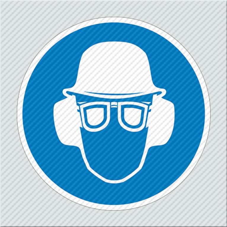 ΥΠΟΧΡΕΩΤΙΚΑ ΦΟΡΑΤΕ ΚΡΑΝΟΣ - ΩΤΟΑΣΠΙΔΕΣ ΚΑΙ ΓΥΑΛΙΑ ΠΡΟΣΤΑΣΙΑΣ / HARD HATS, EAR PROTECTION AND SAFETY GLASSES MUST BE WORN