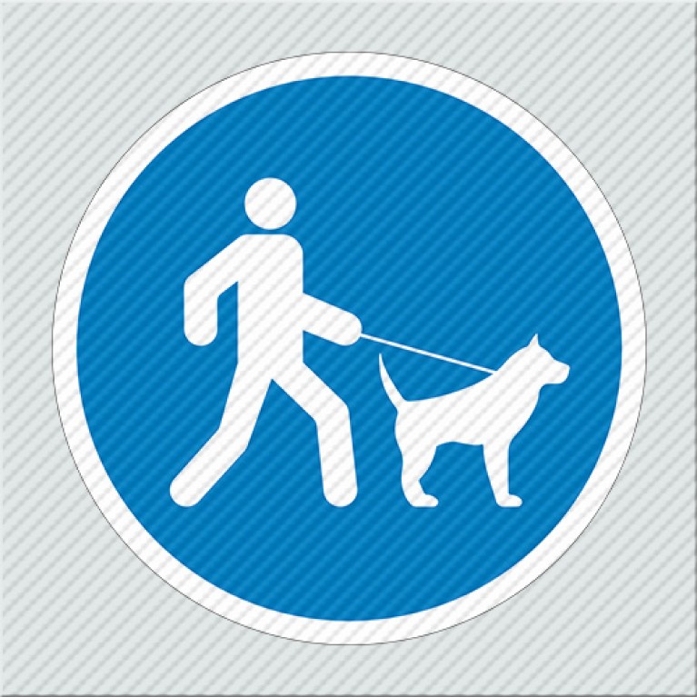 ΒΓΑΖΩ ΠΕΡΙΠΑΤΟ ΤΟ ΣΚΥΛΟ ΜΟΥ ΠΑΝΤΑ ΔΕΜΕΝΟ / ALL DOGS MUST BE ON A LEASH