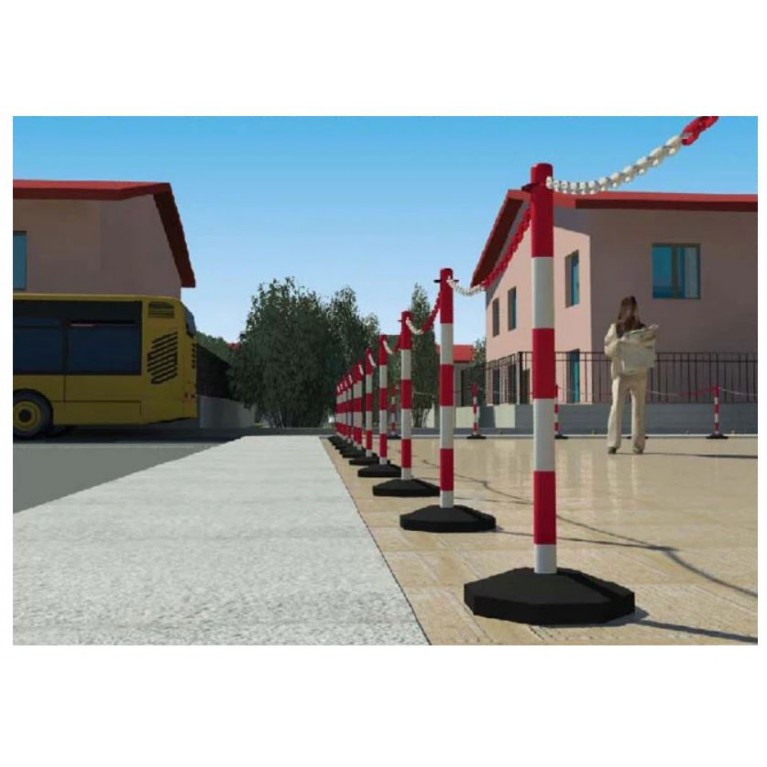 ΚΟΛΩΝΑ ΣΗΜΑΝΣΗΣ PVC ΜΕ ΒΑΣΗ ΠΟΥ ΓΕΜΙΖΕΤΑΙ ΜΕ 3 kg ΝΕΡΟ/AMMOΣ