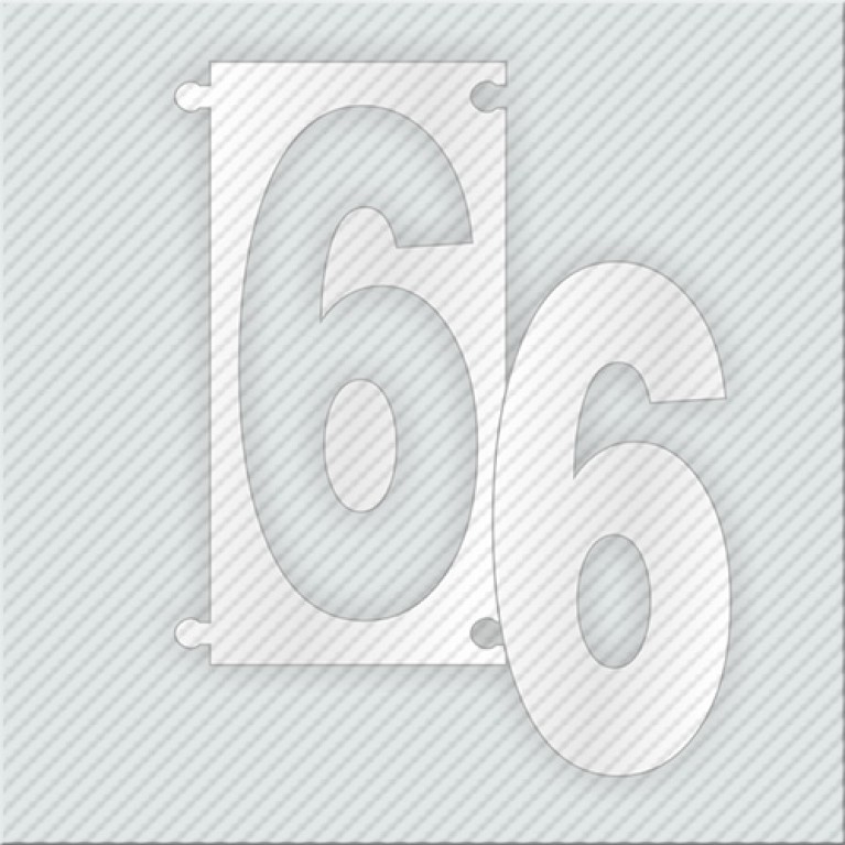 ΝΟΥΜΕΡΟ 6 ΑΠΟ PLEXIGLASS ΛΕΥΚΟ ΓΑΛΑΚΤΕΡΟ 7cm ΓΙΑ ΠΙΝΑΚΙΔΕΣ ΟΔΩΝ