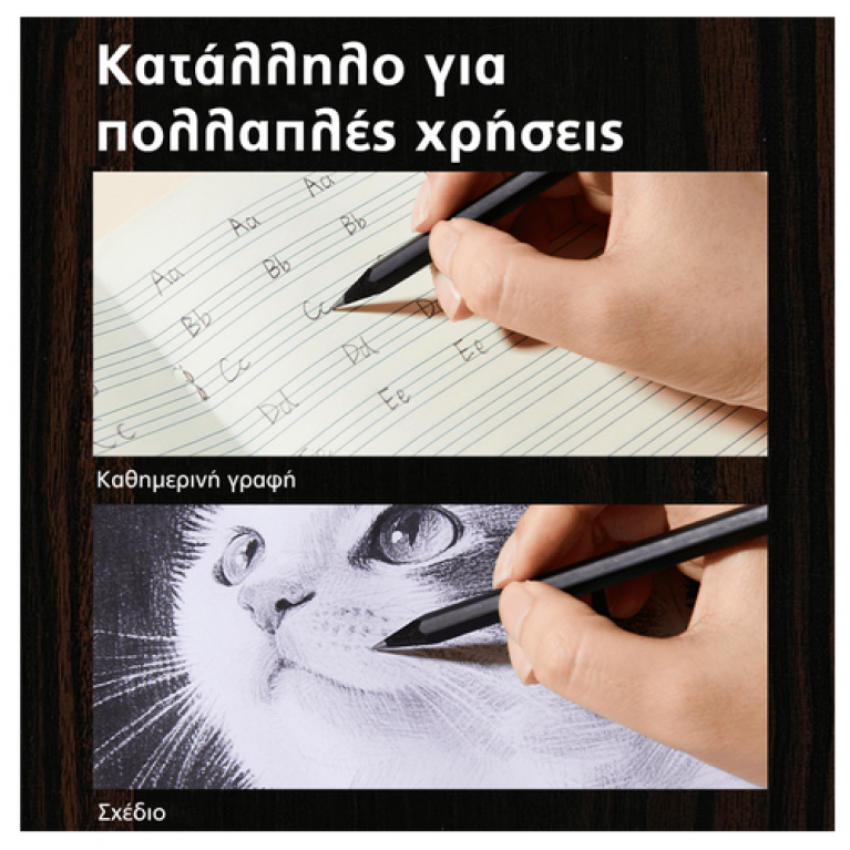 NUSIGN ΜΟΛΥΒΙ ΜΕ ΓΟΜΑ HB BLISTER HB ΜΑΥΡΟ 10 ΤΕΜΑΧΙΑ