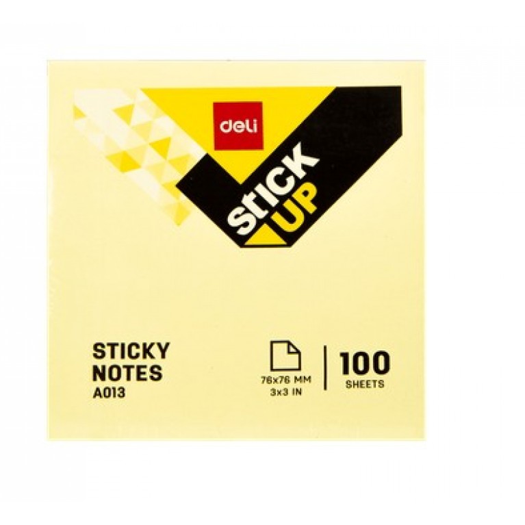 DELI ΧΑΡΤΙΑ ΣΗΜΕΙΩΣΕΩΝ ΑΥΤΟΚΟΛΛΗΤΑ 100 ΦΥΛΛΑ 76x76mm
