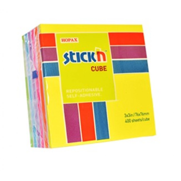 STICK'N ΚΥΒΟΣ ΑΥΤΟΚΟΛΛΗΤΑ 76x76mm 400 ΦΥΛΛΑ ΟΥΡΑΝΙΟ ΤΟΞΟ ΝΕΟΝ-ΠΑΣΤΕΛ