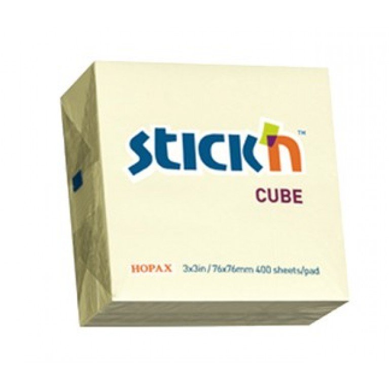STICK'N ΚΥΒΟΣ ΑΥΤΟΚΟΛΛΗΤΑ 76x76mm ΚΙΤΡΙΝΟ 400 ΦΥΛΛΑ