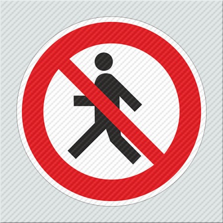 ΑΠΑΓΟΡΕΥΕΤΑΙ Η ΔΙΕΛΕΥΣΗ ΠΕΖΩΝ / PEDESTRIANS ARE PROHIDITED