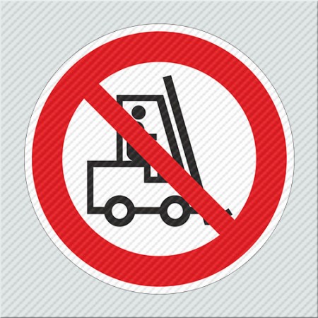 ΑΠΑΓΟΡΕΥΕΤΑΙ Η ΔΙΕΛΕΥΣΗ ΣΤΑ ΟΧΗΜΑΤΑ ΔΙΑΚΙΝΗΣΗΣ ΦΟΡΤΙΩΝ / NO FORKLIFTS ALLOWED