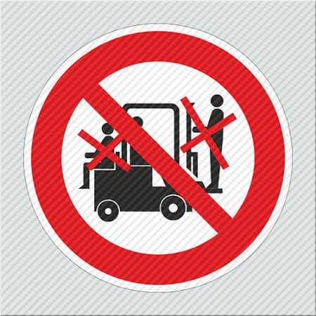 ΑΠΑΓΟΡΕΥΕΤΑΙ Η ΜΕΤΑΦΟΡΑ ΑΤΟΜΩΝ ΜΕ ΠΕΡΟΝΟΦΟΡΟ / RIDING FORKLIFTS IS PROHIBITED