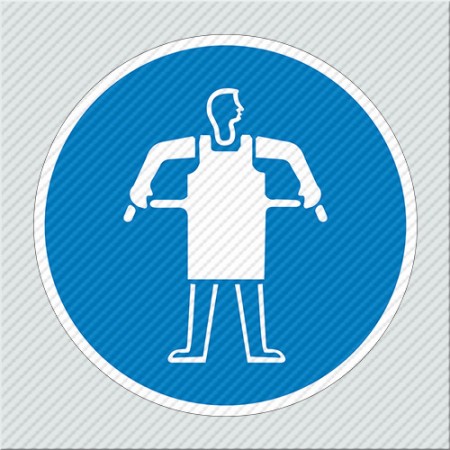 ΥΠΟΧΡΕΩΤΙΚΑ ΦΟΡΑΤΕ ΠΟΔΙΑ ΕΡΓΑΣΙΑΣ / PROTECTIVE APRON MUST BE WORN