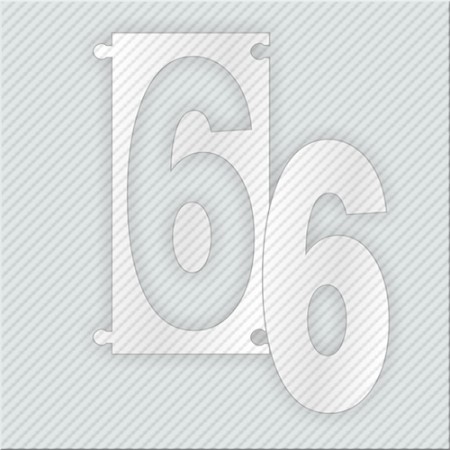 ΝΟΥΜΕΡΟ 6 ΑΠΟ PLEXIGLASS ΛΕΥΚΟ ΓΑΛΑΚΤΕΡΟ 7cm ΓΙΑ ΠΙΝΑΚΙΔΕΣ ΟΔΩΝ