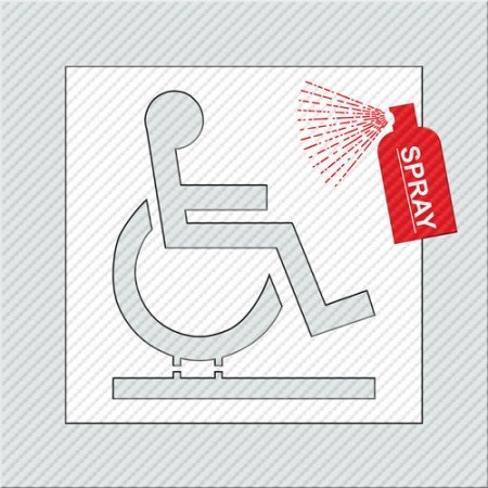 STENCIL ΑΜΕΑ ΑΠΟΤΥΠΩΣΗ ΣΗΜΑΤΟΣ ΣΕ ΕΠΙΦΑΝΕΙΕΣ(ΕΔΑΦΟΣ,ΤΟΙΧΟΣ)