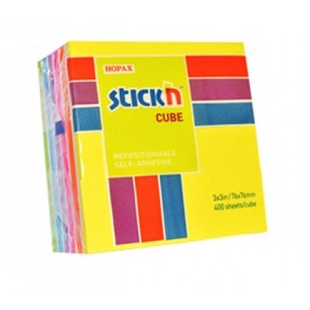 STICK'N ΚΥΒΟΣ ΑΥΤΟΚΟΛΛΗΤΑ 76x76mm 400 ΦΥΛΛΑ ΟΥΡΑΝΙΟ ΤΟΞΟ ΝΕΟΝ-ΠΑΣΤΕΛ