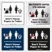 ΜΗ ΡΙΧΝΕΤΕ ΧΑΡΤΙΑ ΣΤΗ ΛΕΚΑΝΗ / DON'T THROW PAPER IN TOILET