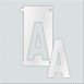 ΓΡΑΜΜΑ Α ΑΠΟ PLEXIGLASS ΛΕΥΚΟ ΓΑΛΑΚΤΕΡΟ 5cm ΓΙΑ ΠΙΝΑΚΙΔΕΣ ΟΔΩΝ