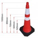 ΠΛΑΣΤΙΚΟΣ ΚΩΝΟΣ 50cm  ΜΕ ΒΑΡΙΑ ΛΑΣΤΙΧΕΝΙΑ ΒΑΣΗ