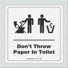 ΜΗ ΡΙΧΝΕΤΕ ΧΑΡΤΙΑ ΣΤΗ ΛΕΚΑΝΗ / DON'T THROW PAPER IN TOILET