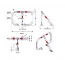 Αρθρωτή Μπάρα Τύπου U με 3 Πόδια